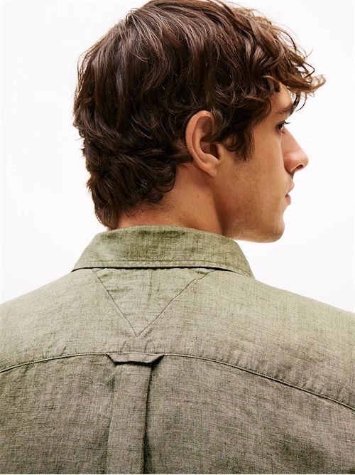 Camicia regular fit in puro lino TOMMY HILFIGER | MW0MW34602PLI
